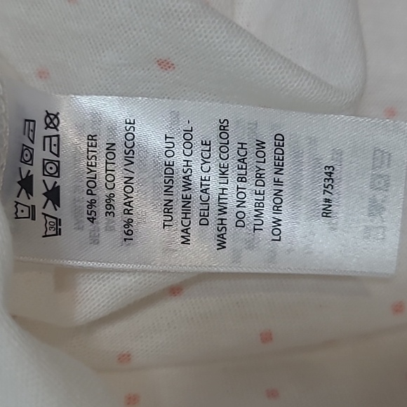 Tahari White Polka Dot Women's Top Size XL - Picture 4 of 5